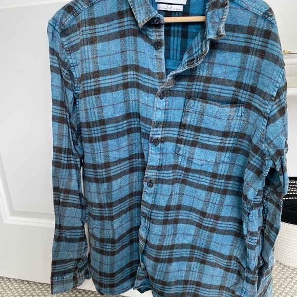 Men’s Urban Outfitters Long sleeve Flannel Shirt - Large, Blue - Picture 5 of 5